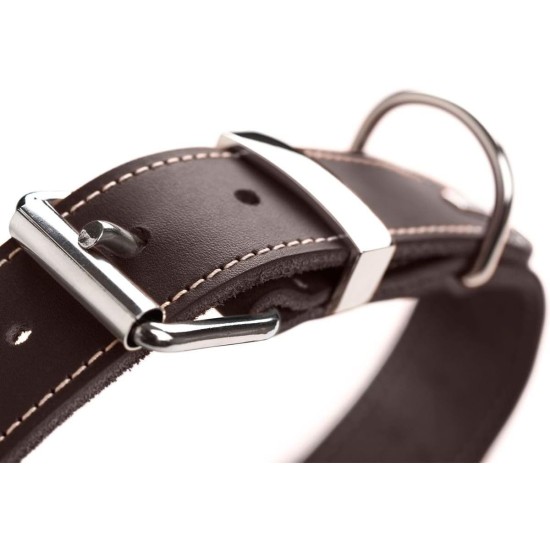 Hunter Aalborg Special Dog Collar with Robust Soft Cowhide Leather and Stylish Stitching Hunter Aalborg Special Dog Collar with Robust Soft Cowhide Leather and Stylish Stitching