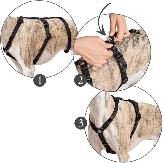 Hunter Vario Rapid Escape-Proof Panic Harness for Anxious Dogs, Made from Soft, Smooth, Tear-Resistant Nylon, l Hunter Vario Rapid Escape-Proof Panic Harness for Anxious Dogs, Made from Soft, Smooth, Tear-Resistant Nylon, l