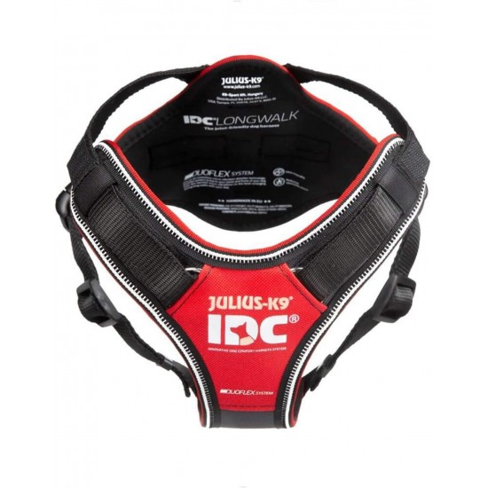 IDC Longwalk Harness, Red/Grey, Size: L IDC Longwalk Harness, Red/Grey, Size: L