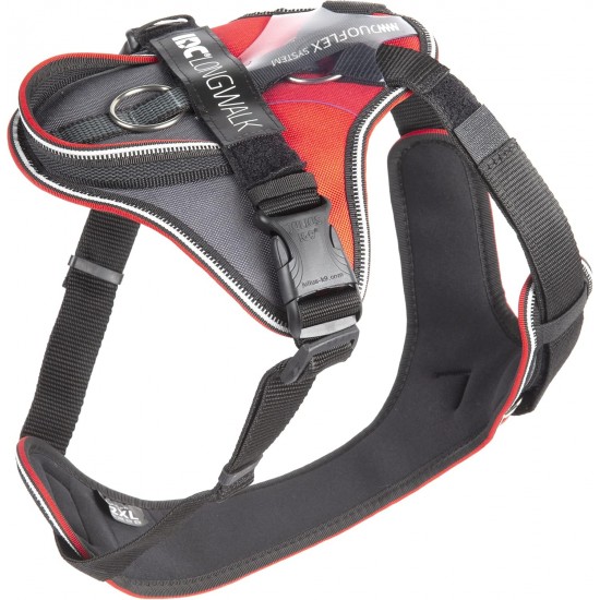 IDC Longwalk Harness, Red/Grey, Size: L IDC Longwalk Harness, Red/Grey, Size: L