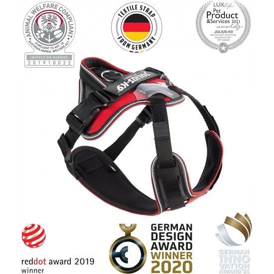 IDC Longwalk Harness, Red/Grey, Size: L IDC Longwalk Harness, Red/Grey, Size: L