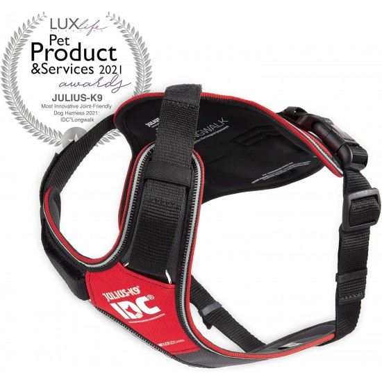 IDC Longwalk Harness, Red/Grey, Size: L IDC Longwalk Harness, Red/Grey, Size: L