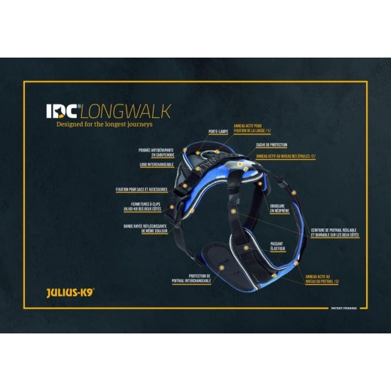 IDC Longwalk Harness, Red/Grey, Size: L IDC Longwalk Harness, Red/Grey, Size: L