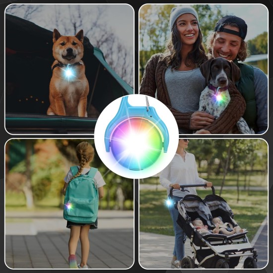 JIZZU 2 Stück LED Blinklicht Schulranzen, Hund Leuchtanhänger Aufladbar 4 Modi, LED Reflektoren Kinder Sicherheitslicht für Rucksack Joggen Laufen Haustier JIZZU 2 Stück LED Blinklicht Schulranzen, Hund Leuchtanhänger Aufladbar 4 Modi, LED Reflektoren Kinder Sicherheitslicht für Rucksack Joggen Laufen Haustier