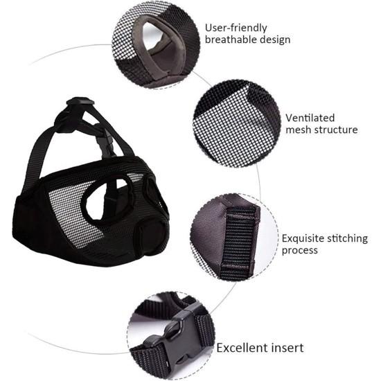 JYHY Short Snout Dog Muzzle Adjustable Breathable Mesh Bulldog Muzzle for Biting Chewing Barking Training Dog Mask Size S (23-31cm), Green JYHY Short Snout Dog Muzzle Adjustable Breathable Mesh Bulldog Muzzle for Biting Chewing Barking Training Dog Mask Size S (23-31cm), Green