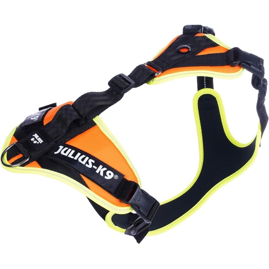 Julius-K9 19MTR-FOR-M-AMZ Mantrailing & Outdoor Dog Harness, Size: M, UV Orange with Neon Edge Julius-K9 19MTR-FOR-M-AMZ Mantrailing & Outdoor Dog Harness, Size: M, UV Orange with Neon Edge