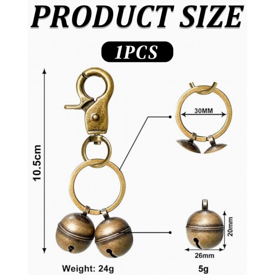 KGDUYC Cat Bell, Pet Bells, Extra Loud Cat and Dog Bell for Collar, Pet Tracker and Falconry, Cat Tracker, Robust Brass Collar Pendant with Rotating Lobster Clasp KGDUYC Cat Bell, Pet Bells, Extra Loud Cat and Dog Bell for Collar, Pet Tracker and Falconry, Cat Tracker, Robust Brass Collar Pendant with Rotating Lobster Clasp