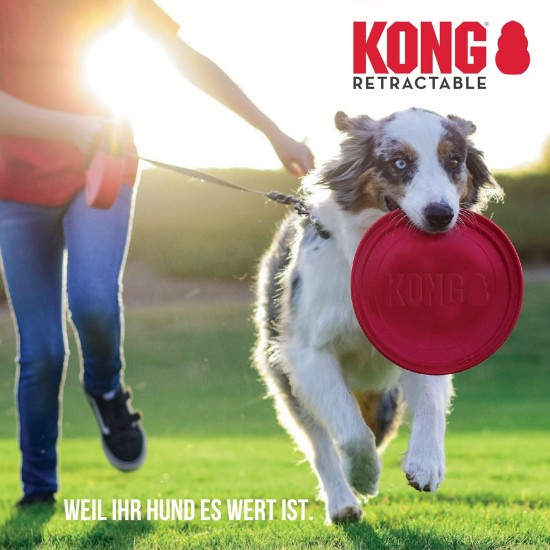 KONG Roll Out Terrain Dog Lead, Pink, Long Lead for Dogs, High-Quality Retractable Lead with Break & Lock System, Reflective & Wide Strap, Length 5 m, Size L up to 50 kg KONG Roll Out Terrain Dog Lead, Pink, Long Lead for Dogs, High-Quality Retractable Lead with Break & Lock System, Reflective & Wide Strap, Length 5 m, Size L up to 50 kg