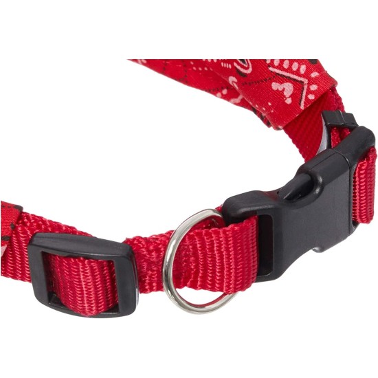 Karlie Collar with Neck Scarf, Nylon, Red, 22-40 x 1.5 cm Karlie Collar with Neck Scarf, Nylon, Red, 22-40 x 1.5 cm