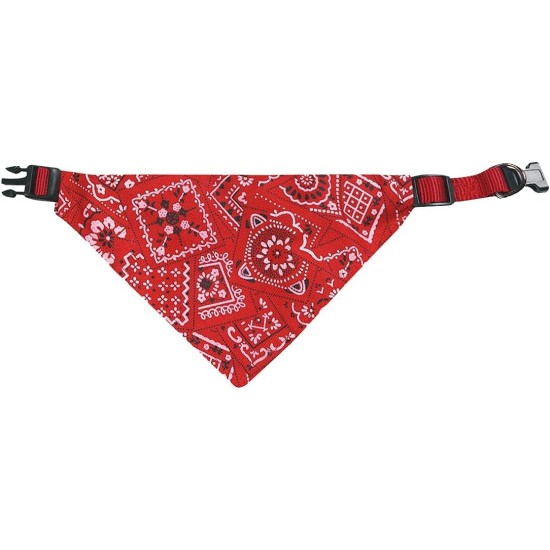 Karlie Collar with Neck Scarf, Nylon, Red, 22-40 x 1.5 cm