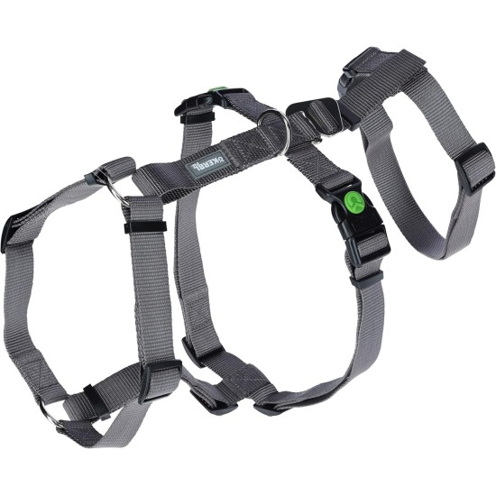 Kerbl Miami Panic Harness (Petrol, Neck Circumference 30 - 41 cm, Chest Circumference 42 - 55 cm, Waist Circumference 34 - 53 cm, Harness) 80041 Kerbl Miami Panic Harness (Petrol, Neck Circumference 30 - 41 cm, Chest Circumference 42 - 55 cm, Waist Circumference 34 - 53 cm, Harness) 80041