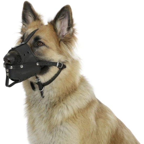 Kerbl Pet Maxi-Pet 80838 Leather Muzzle, Black, U 30 cm, Basket Depth 8.5 cm, L Kerbl Pet Maxi-Pet 80838 Leather Muzzle, Black, U 30 cm, Basket Depth 8.5 cm, L