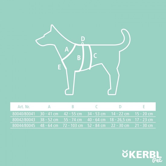 Kerbl Pet Panic Harness Miami Petrol Blue 20 mm 48-70 cm Kerbl Pet Panic Harness Miami Petrol Blue 20 mm 48-70 cm