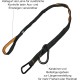 Kurgo Car Safety Tether for Dogs with Carabiner Clip, Connects Harness to Seatbelt, One Size, Black/Blue, Dog Seatbelt Loop, 01187 Kurgo Car Safety Tether for Dogs with Carabiner Clip, Connects Harness to Seatbelt, One Size, Black/Blue, Dog Seatbelt Loop, 01187