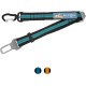 Kurgo Car Safety Tether for Dogs with Carabiner Clip, Connects Harness to Seatbelt, One Size, Black/Blue, Dog Seatbelt Loop, 01187 Kurgo Car Safety Tether for Dogs with Carabiner Clip, Connects Harness to Seatbelt, One Size, Black/Blue, Dog Seatbelt Loop, 01187