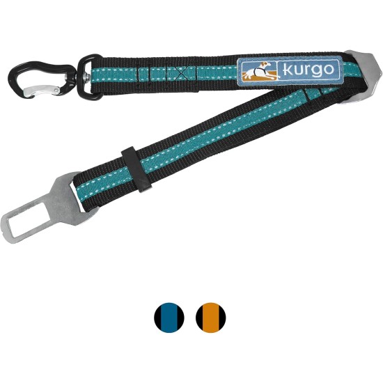 Kurgo Car Safety Tether for Dogs with Zip Line, One Size, Black/Orange, Auto Zip Line, 00032 Kurgo Car Safety Tether for Dogs with Zip Line, One Size, Black/Orange, Auto Zip Line, 00032