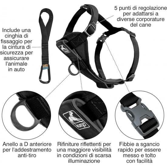 Kurgo Tru-Fit Smart Dog Harness with Quick Release Buckles, Easy Harness for Active Dogs, Medium Kurgo Tru-Fit Smart Dog Harness with Quick Release Buckles, Easy Harness for Active Dogs, Medium