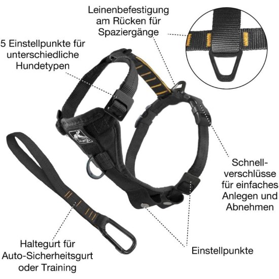 Kurgo Tru-Fit Smart Dog Harness with Quick Release Buckles, Easy Harness for Active Dogs, Medium Kurgo Tru-Fit Smart Dog Harness with Quick Release Buckles, Easy Harness for Active Dogs, Medium