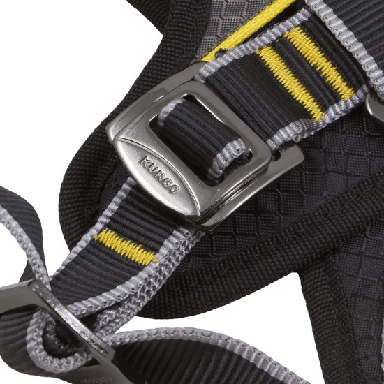 Kurgo Vehicle Safety Harness for Dogs, Universal Seatbelt Attachment via Integrated Loops, Size: Medium – Suitable for Medium Sized Breeds, Adjustable Fit, Charcoal Grey, Impact Car Harness, 01607 Kurgo Vehicle Safety Harness for Dogs, Universal Seatbelt Attachment via Integrated Loops, Size: Medium – Suitable for Medium Sized Breeds, Adjustable Fit, Charcoal Grey, Impact Car Harness, 01607