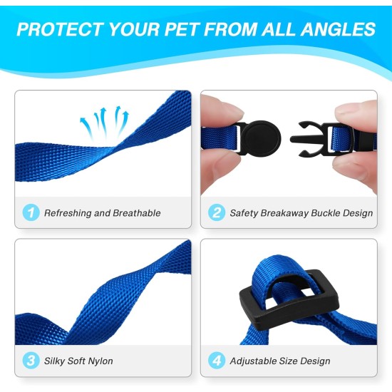 LAFAYI 18pcs Adjustable Super Soft Nylon Dog Collars Handmade for Small Dogs (7-10") LAFAYI 18pcs Adjustable Super Soft Nylon Dog Collars Handmade for Small Dogs (7-10")