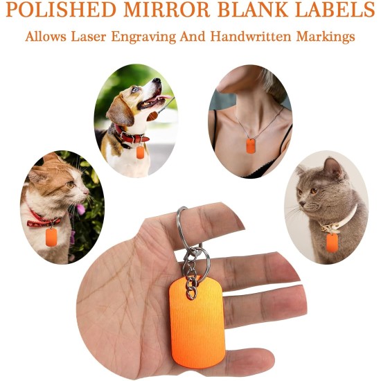 LALAGO Pack of 30 Perforated Blank Aluminium Dog Tags, Key Ring Blanks, Colourful Dog Tags, Aluminium Pet Tags with Chain for Dogs Dog Tag, Dog Tag Personalised DIY LALAGO Pack of 30 Perforated Blank Aluminium Dog Tags, Key Ring Blanks, Colourful Dog Tags, Aluminium Pet Tags with Chain for Dogs Dog Tag, Dog Tag Personalised DIY