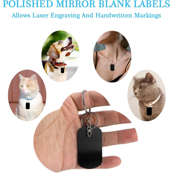 LALAGO Pack of 30 Perforated Blank Aluminium Dog Tags, Key Ring Blanks, Colourful Dog Tags, Aluminium Pet Tags with Chain for Dogs Dog Tag, Dog Tag Personalised DIY LALAGO Pack of 30 Perforated Blank Aluminium Dog Tags, Key Ring Blanks, Colourful Dog Tags, Aluminium Pet Tags with Chain for Dogs Dog Tag, Dog Tag Personalised DIY