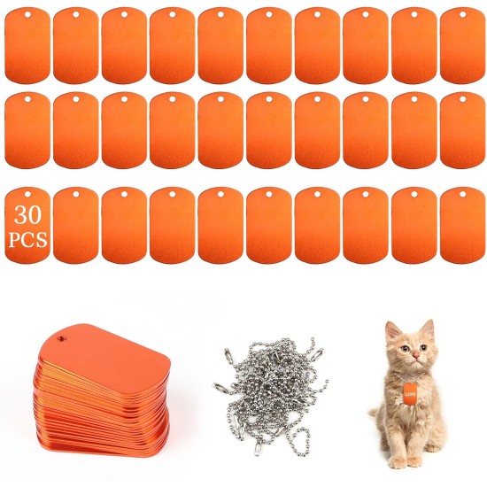 LALAGO Pack of 30 Perforated Blank Aluminium Dog Tags for Necklaces, Blank Key Ring Blanks, Colourful Dog Tags, Aluminium Pet Tags for Dogs Dog Tag, Dog Tag Personalised DIY LALAGO Pack of 30 Perforated Blank Aluminium Dog Tags for Necklaces, Blank Key Ring Blanks, Colourful Dog Tags, Aluminium Pet Tags for Dogs Dog Tag, Dog Tag Personalised DIY