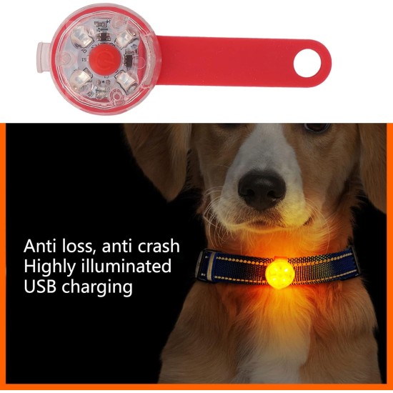LED Dog Light Pendant Pet USB Rechargeable LED Light Pendant Pet Waterproof Pendant Outdoor Warning Light LED Dog Light Pendant (Red) LED Dog Light Pendant Pet USB Rechargeable LED Light Pendant Pet Waterproof Pendant Outdoor Warning Light LED Dog Light Pendant (Red)
