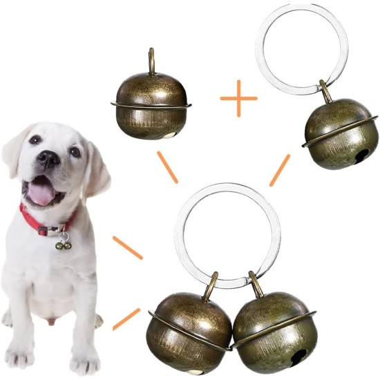 LEEQ Extra Loud Bells for Cats and Dogs - Pet Tracker Bell for Collar Pet Tracker for Black Cat Bell Collar Charm Pendant Bells for Dog Cat Harness, Stainless Steel LEEQ Extra Loud Bells for Cats and Dogs - Pet Tracker Bell for Collar Pet Tracker for Black Cat Bell Collar Charm Pendant Bells for Dog Cat Harness, Stainless Steel
