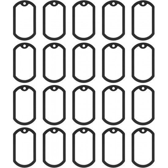LT Easiyl Silicone Rings Pack of 20 Dog Tag 52 x 30 mm Silencer Silicone Rubber ID Tag Protection to Reduce Harmful Distortion Noise, Black LT Easiyl Silicone Rings Pack of 20 Dog Tag 52 x 30 mm Silencer Silicone Rubber ID Tag Protection to Reduce Harmful Distortion Noise, Black