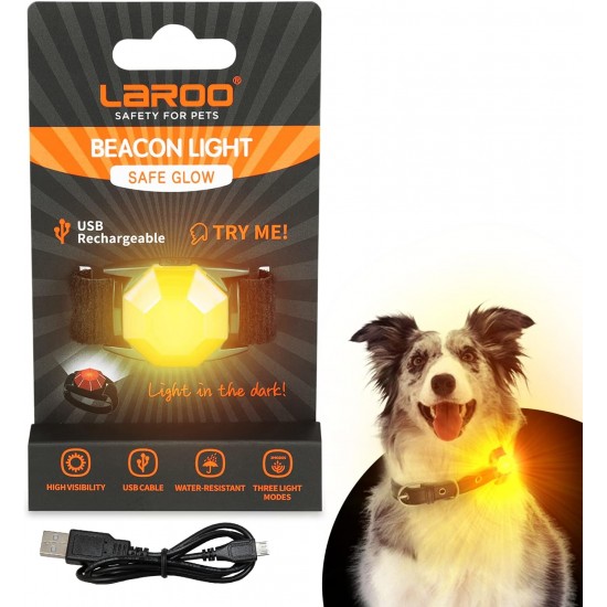 LaRoo Safety LED Flashing Light for Dogs, Cats, LED Light Pendant Keyring, 3 Flashing Modes, Safety Light for Walking the Dog and Outdoor Sports LaRoo Safety LED Flashing Light for Dogs, Cats, LED Light Pendant Keyring, 3 Flashing Modes, Safety Light for Walking the Dog and Outdoor Sports