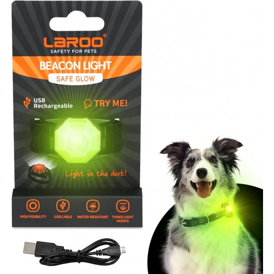 LaRoo Safety LED Flashing Light for Dogs, Cats, LED Light Pendant Keyring, 3 Flashing Modes, Safety Light for Walking the Dog and Outdoor Sports LaRoo Safety LED Flashing Light for Dogs, Cats, LED Light Pendant Keyring, 3 Flashing Modes, Safety Light for Walking the Dog and Outdoor Sports