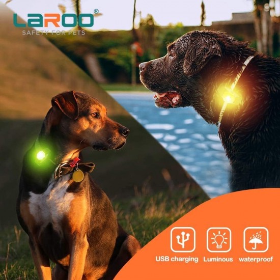 LaRoo Safety LED Flashing Light for Dogs, Cats, LED Light Pendant Keyring, 3 Flashing Modes, Safety Light for Walking the Dog and Outdoor Sports LaRoo Safety LED Flashing Light for Dogs, Cats, LED Light Pendant Keyring, 3 Flashing Modes, Safety Light for Walking the Dog and Outdoor Sports