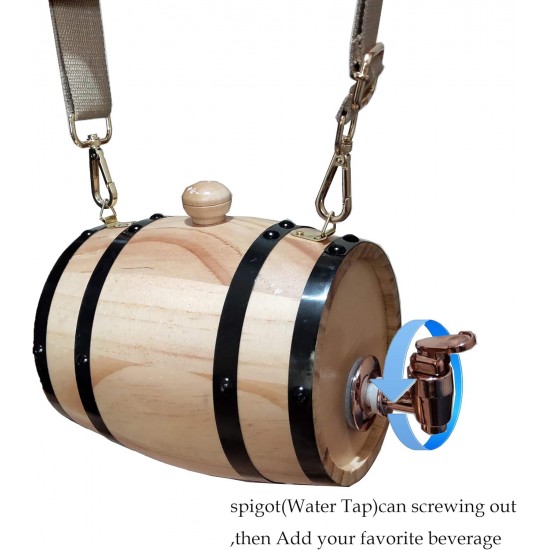 Langjitianya Saint Bernard Life Barrel Collar, Saint Bernard Barrel Collar for Small Dogs, Mini Barrel with Adjustable Rings for Pets (Size S), Wood Langjitianya Saint Bernard Life Barrel Collar, Saint Bernard Barrel Collar for Small Dogs, Mini Barrel with Adjustable Rings for Pets (Size S), Wood