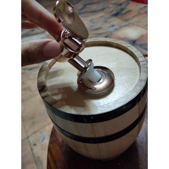 Langjitianya Saint Bernard Life Barrel Collar, Saint Bernard Barrel Collar for Small Dogs, Mini Barrel with Adjustable Rings for Pets (Size S), Wood Langjitianya Saint Bernard Life Barrel Collar, Saint Bernard Barrel Collar for Small Dogs, Mini Barrel with Adjustable Rings for Pets (Size S), Wood