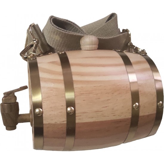 Langjitianya Saint Bernard Life Barrel Collar, Saint Bernard Barrel Collar for Small Dogs, Mini Barrel with Adjustable Rings for Pets (Size S), Wood Langjitianya Saint Bernard Life Barrel Collar, Saint Bernard Barrel Collar for Small Dogs, Mini Barrel with Adjustable Rings for Pets (Size S), Wood