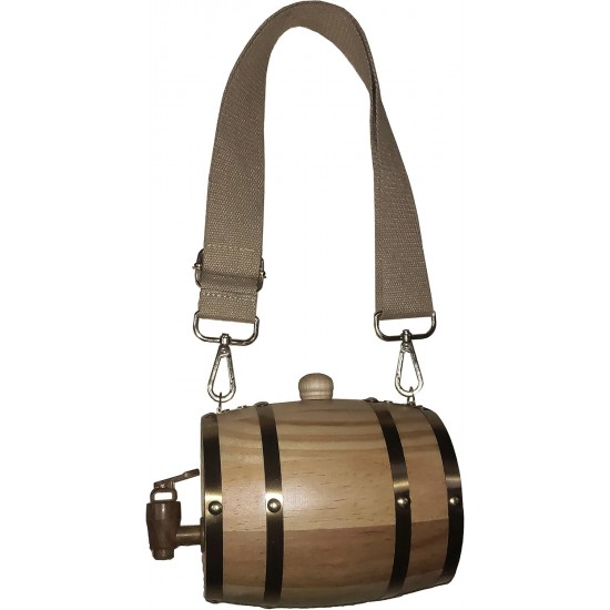 Langjitianya Saint Bernard Life Barrel Collar, Saint Bernard Barrel Collar for Small Dogs, Mini Barrel with Adjustable Rings for Pets (Size S), Wood Langjitianya Saint Bernard Life Barrel Collar, Saint Bernard Barrel Collar for Small Dogs, Mini Barrel with Adjustable Rings for Pets (Size S), Wood