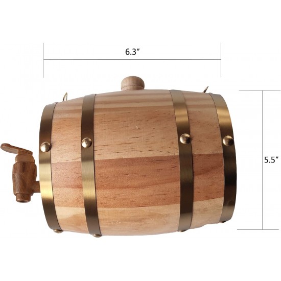 Langjitianya Saint Bernard Life Barrel Collar, Saint Bernard Barrel Collar for Small Dogs, Mini Barrel with Adjustable Rings for Pets (Size S), Wood Langjitianya Saint Bernard Life Barrel Collar, Saint Bernard Barrel Collar for Small Dogs, Mini Barrel with Adjustable Rings for Pets (Size S), Wood