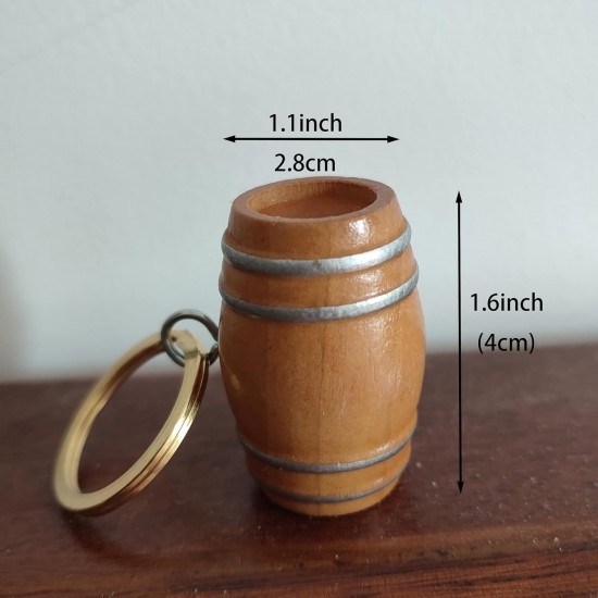 Langjitianya Saint Bernard Life Barrel Collar, Saint Bernard Barrel Collar for Small Dogs, Mini Barrel with Adjustable Rings for Pets (Size S), Wood Langjitianya Saint Bernard Life Barrel Collar, Saint Bernard Barrel Collar for Small Dogs, Mini Barrel with Adjustable Rings for Pets (Size S), Wood