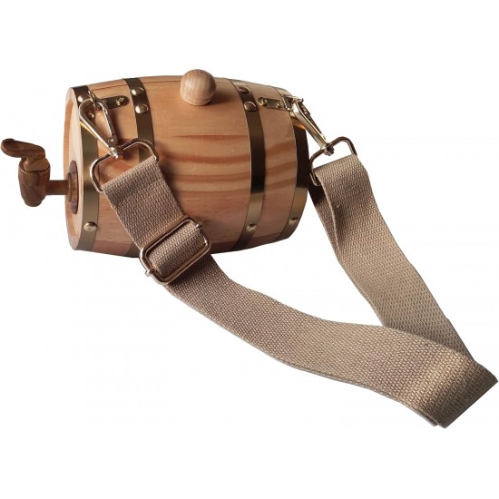 Langjitianya Saint Bernard Life Barrel Collar, Saint Bernard Barrel Collar for Small Dogs, Mini Barrel with Adjustable Rings for Pets (Size S), Wood Langjitianya Saint Bernard Life Barrel Collar, Saint Bernard Barrel Collar for Small Dogs, Mini Barrel with Adjustable Rings for Pets (Size S), Wood