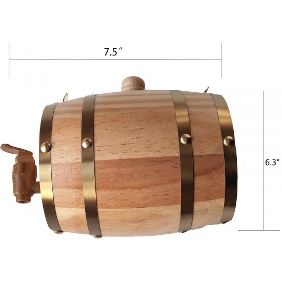 Langjitianya Saint Bernard Life Barrel Collar, Saint Bernard Barrel Collar for Small Dogs, Mini Barrel with Adjustable Rings for Pets (Size S), Wood Langjitianya Saint Bernard Life Barrel Collar, Saint Bernard Barrel Collar for Small Dogs, Mini Barrel with Adjustable Rings for Pets (Size S), Wood