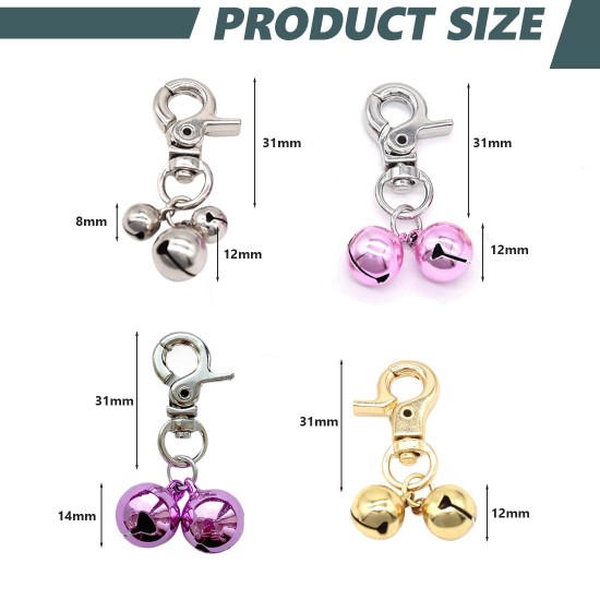 Laute Katzen Hundeglocken, Pack of 4, Glöckchen Halsband Anhänger Glocken Für Trainieren, Haustier Tracker Glocken Hundeglocken Für Halsband Tracker Für Katzen Haustiere, Haustier Kleine Glocken Laute Katzen Hundeglocken, Pack of 4, Glöckchen Halsband Anhänger Glocken Für Trainieren, Haustier Tracker Glocken Hundeglocken Für Halsband Tracker Für Katzen Haustiere, Haustier Kleine Glocken