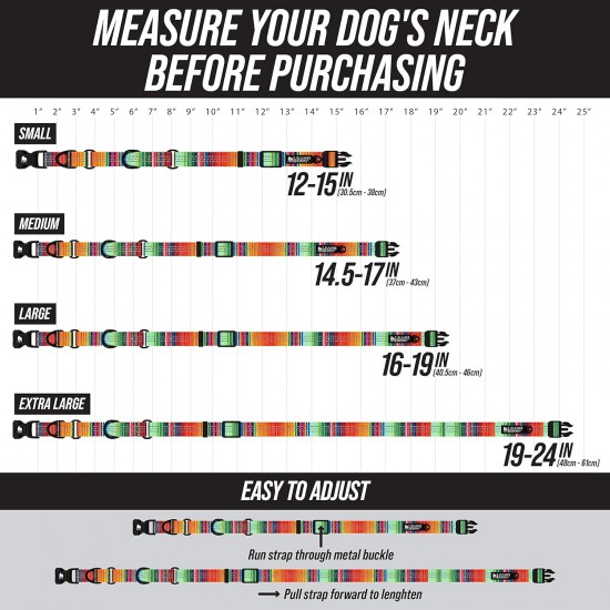 Leashboss Martingale Collar for Dogs, Reflective Nylon Dog Collar for Large Dogs, Medium and Small Dogs, Quick Release Buckle, Adjustable Pet Collar Leashboss Martingale Collar for Dogs, Reflective Nylon Dog Collar for Large Dogs, Medium and Small Dogs, Quick Release Buckle, Adjustable Pet Collar
