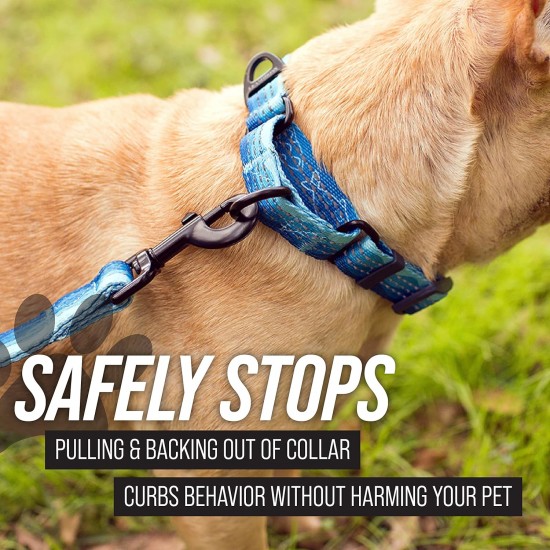 Leashboss Martingale Collar for Dogs, Reflective Nylon Dog Collar for Large Dogs, Medium and Small Dogs, Quick Release Buckle, Adjustable Pet Collar Leashboss Martingale Collar for Dogs, Reflective Nylon Dog Collar for Large Dogs, Medium and Small Dogs, Quick Release Buckle, Adjustable Pet Collar