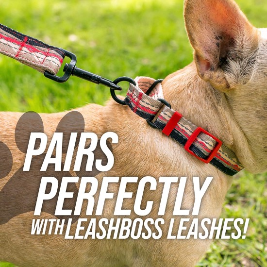 Leashboss Martingale Collar for Dogs, Reflective Nylon Dog Collar for Large Dogs, Medium and Small Dogs, Quick Release Buckle, Adjustable Pet Collar Leashboss Martingale Collar for Dogs, Reflective Nylon Dog Collar for Large Dogs, Medium and Small Dogs, Quick Release Buckle, Adjustable Pet Collar