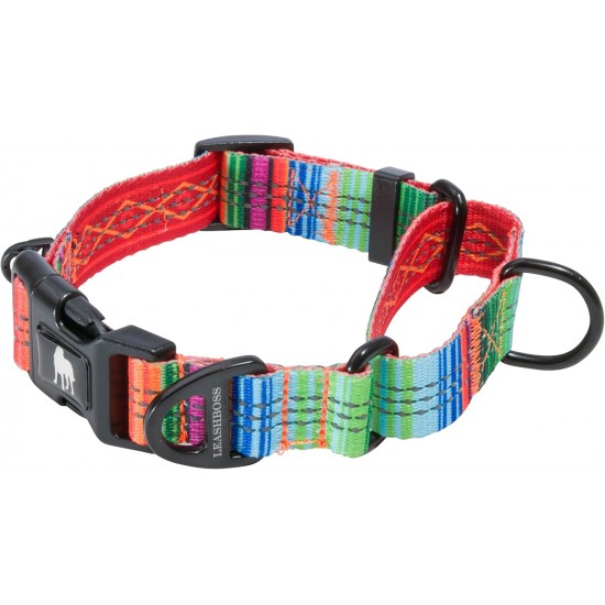 Leashboss Martingale Collar for Dogs, Reflective Nylon Dog Collar for Large Dogs, Medium and Small Dogs, Quick Release Buckle, Adjustable Pet Collar Leashboss Martingale Collar for Dogs, Reflective Nylon Dog Collar for Large Dogs, Medium and Small Dogs, Quick Release Buckle, Adjustable Pet Collar