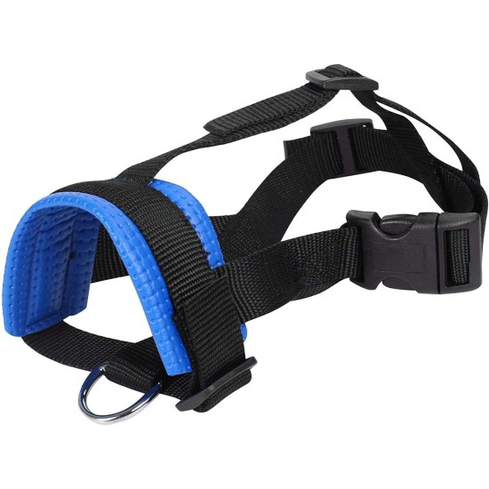 Lepark Muzzle for Small Medium Large Dogs Soft Nylon Muzzle Prevent Biting Barking Chewing (XXXL/Blue) Lepark Muzzle for Small Medium Large Dogs Soft Nylon Muzzle Prevent Biting Barking Chewing (XXXL/Blue)