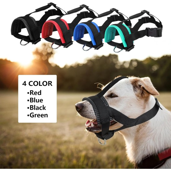 Lepark Muzzle for Small Medium Large Dogs Soft Nylon Muzzle Prevent Biting Barking Chewing (XXXL/Blue) Lepark Muzzle for Small Medium Large Dogs Soft Nylon Muzzle Prevent Biting Barking Chewing (XXXL/Blue)