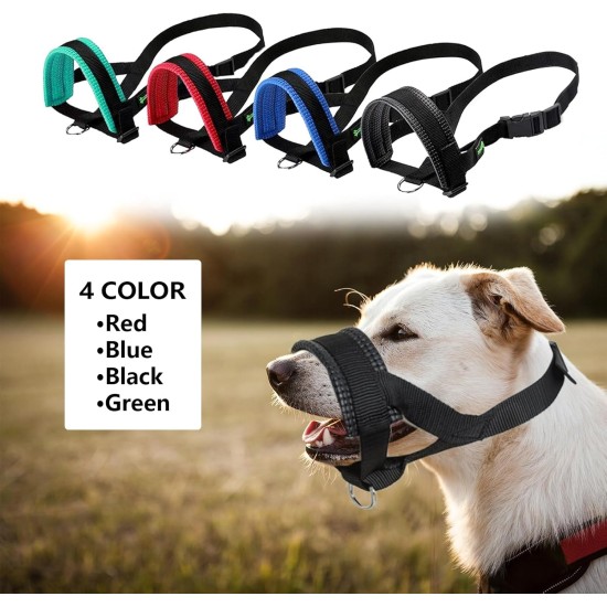 Lepark Nylon Muzzle for Small Medium Large Dogs Prevent Biting Barking Chewing Adjustable Loop (L/Black) Lepark Nylon Muzzle for Small Medium Large Dogs Prevent Biting Barking Chewing Adjustable Loop (L/Black)