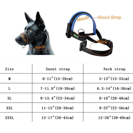 Lepark Nylon Muzzle for Small Medium Large Dogs Prevent Biting Barking Chewing Adjustable Loop (XL/Black) Lepark Nylon Muzzle for Small Medium Large Dogs Prevent Biting Barking Chewing Adjustable Loop (XL/Black)